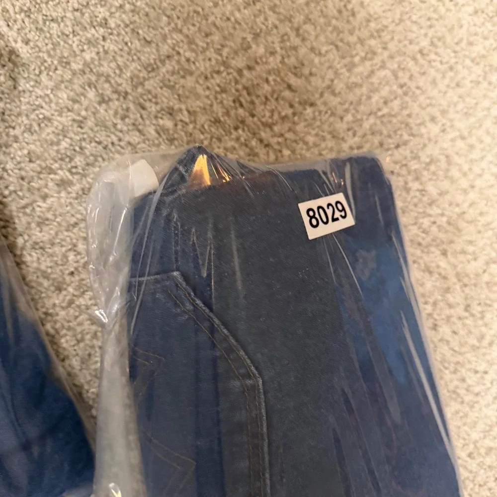 Wrangler Cowboy Cut Slim Fit Jeans Mens 35x32 Dark Wash Indigo 936GBK Made in
